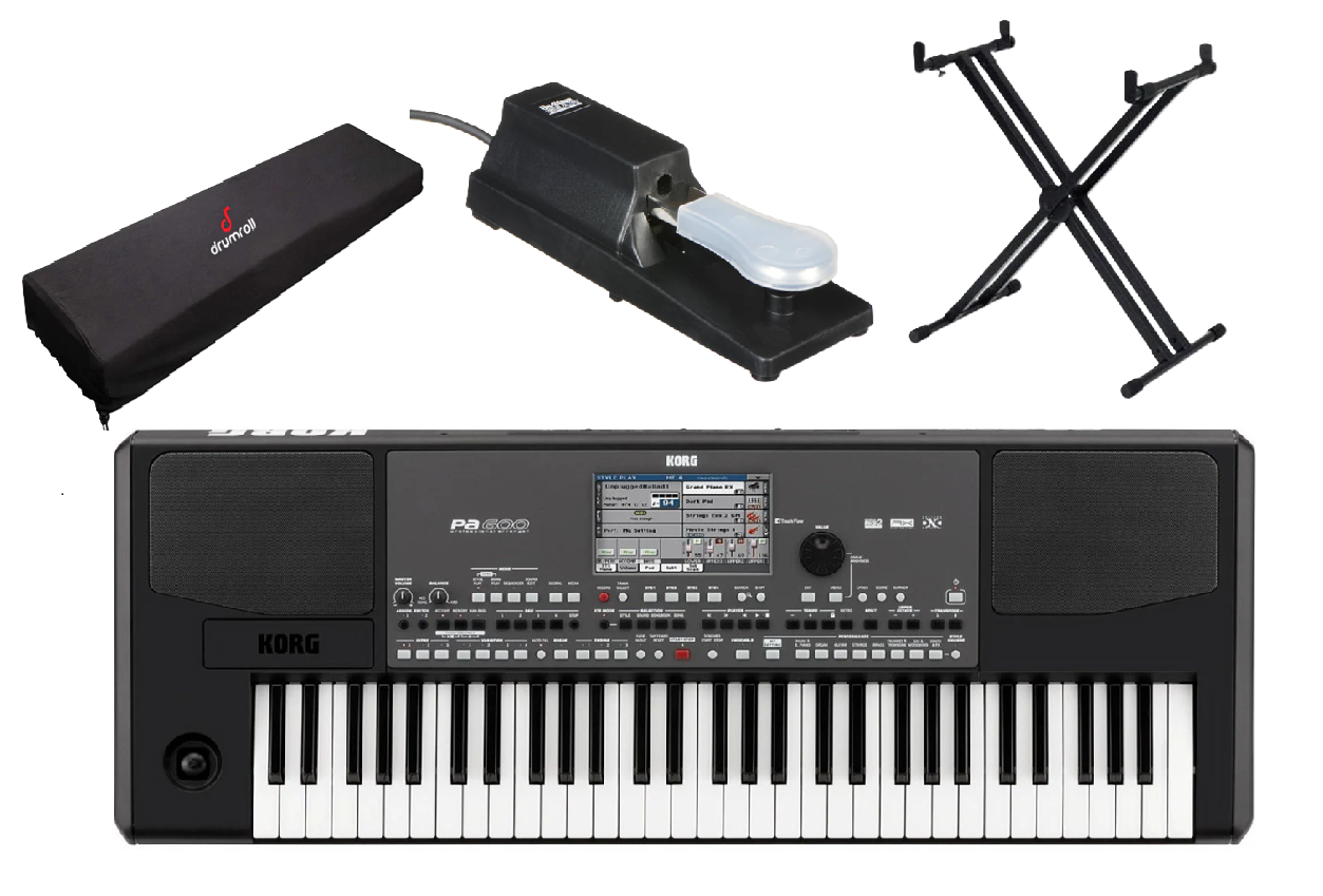 Korg Pa600 + Dust cover + Stand + Sustain Pedal