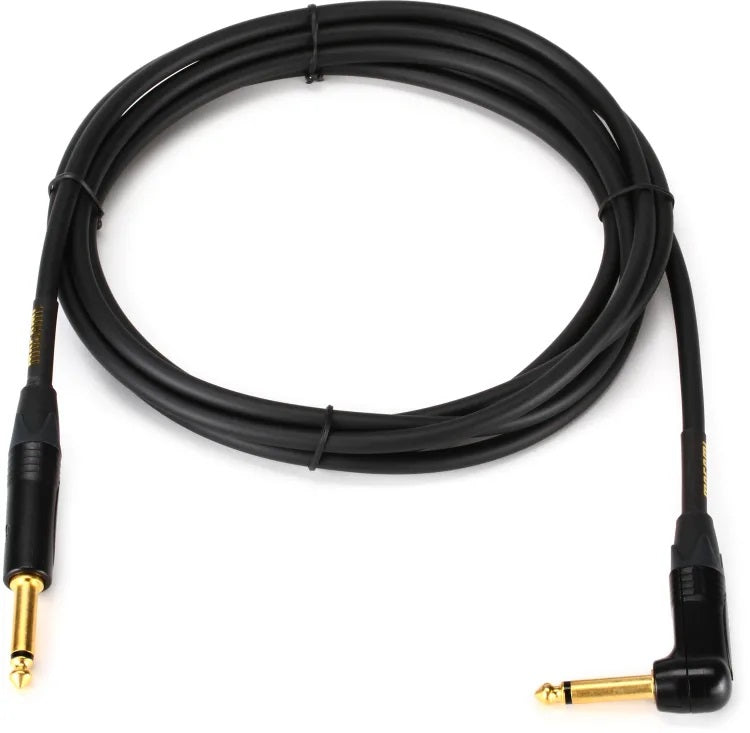 Mogami Gold Instrument 10R Straight to Right Angle Instrument Cable - 10 foot