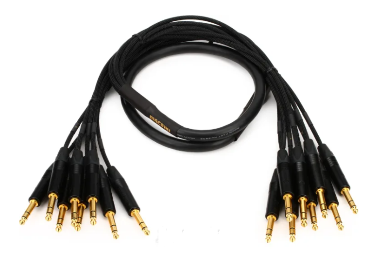 Mogami Gold 8 TRS-TRS 8-channel 1/4" TRS Male Snake - 10'