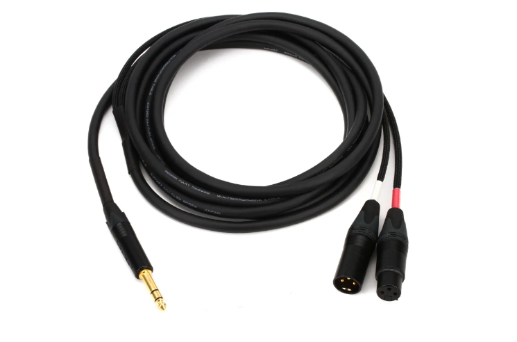 Mogami Gold Insert XLR Cable - 1/4-inch TRS Male to XLR Male/Female - 12 foot