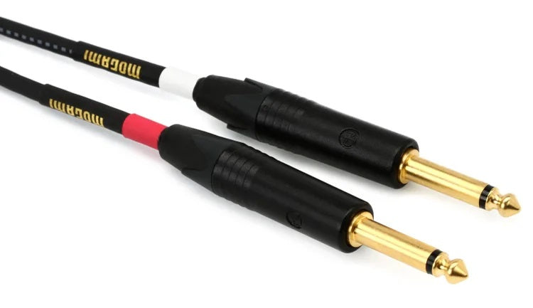 Mogami Gold Keyboard S Stereo Cable - Dual TS Male to Right Angle TS Male - 15 foot