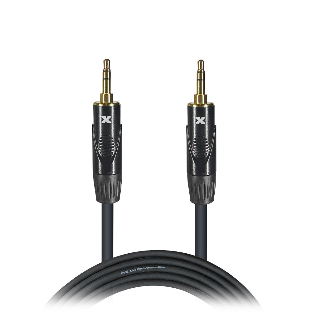 ProX Balanced TRS-M Aux Mini 1/8" to TRS-M Mini 1/8" Aux Cable 5FT