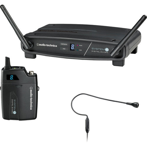 Audio-Technica ATW-1101/H92 System 10 Digital Wireless Omni Earset Microphone System - Black