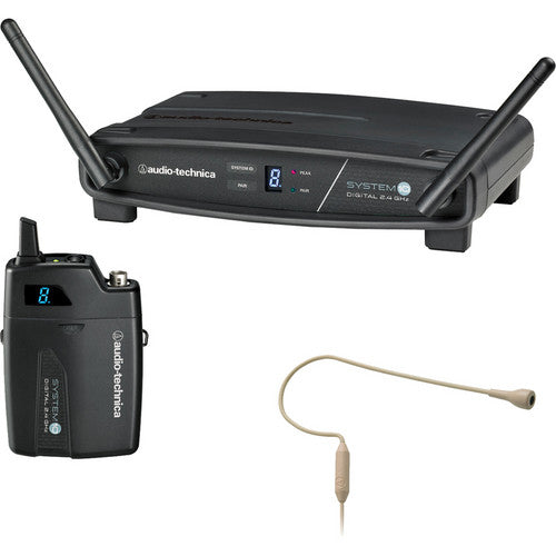 Audio-Technica ATW-1101/H92 System 10 Digital Wireless Omni Earset Microphone System - Black