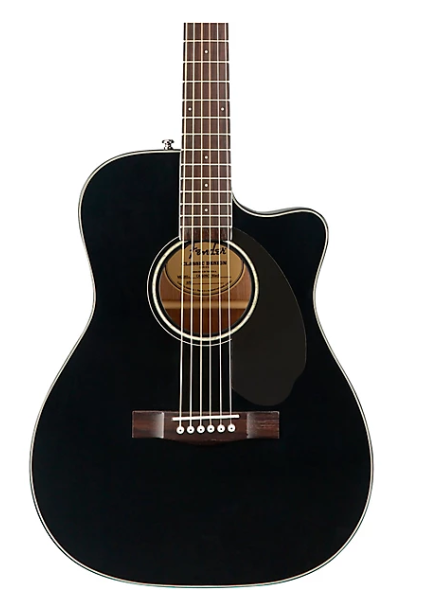 Fender CC-60SCE Concert Acoustic-Electric Guitar Black – Key Note Music