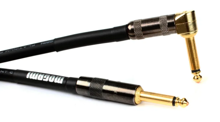 Mogami Platinum Guitar 03R Straight to Right Angle Pedal Cable - 3 foot
