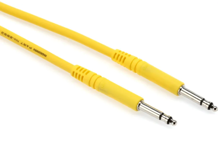 Mogami PJM 1804 Bantam TT Patch Cable - 18 inch Yellow