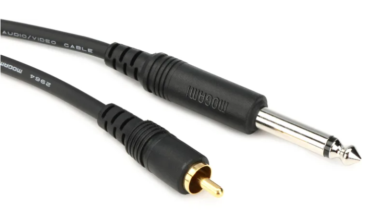Mogami Pure Patch PR 1/4-inch TS Male to RCA Male Cable - 6 foot