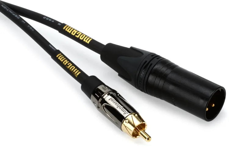 Mogami Gold XLRM-RCA-06 Unbalanced Cable - 6 foot