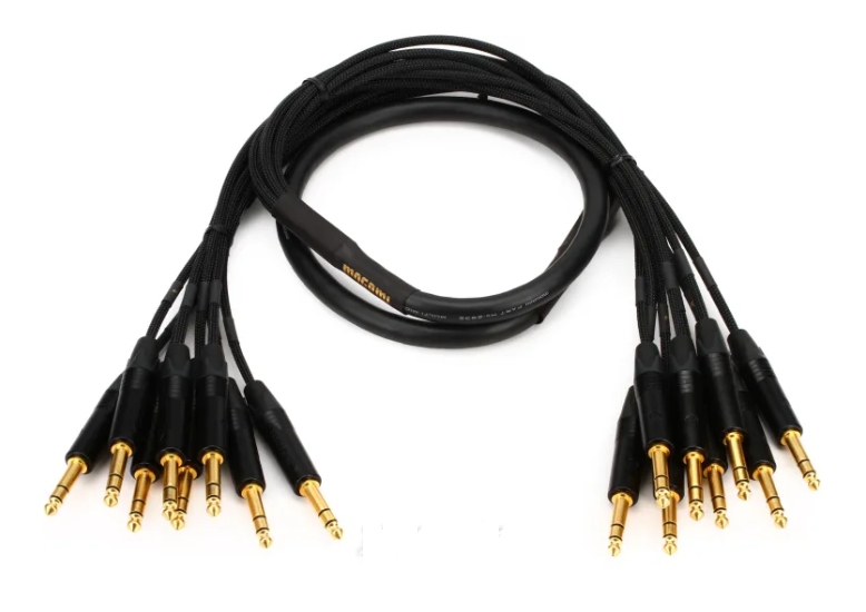 Mogami Gold 8 TRS-TRS 8-channel 1/4-inch TRS Male Snake - 15-foot