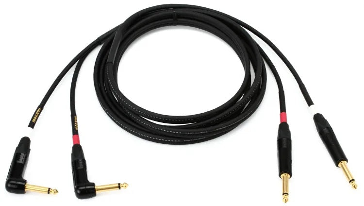 Mogami Gold Keyboard S Stereo Cable - Dual TS Male to Right Angle TS Male - 10 foot
