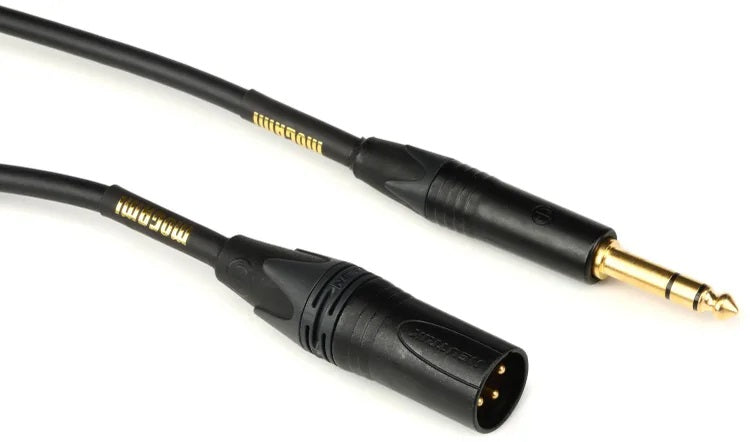 Mogami Gold TRSXLRM-10 Balanced 1/4-inch TRS Male to XLR Male Patch Cable - 10 foot Demo