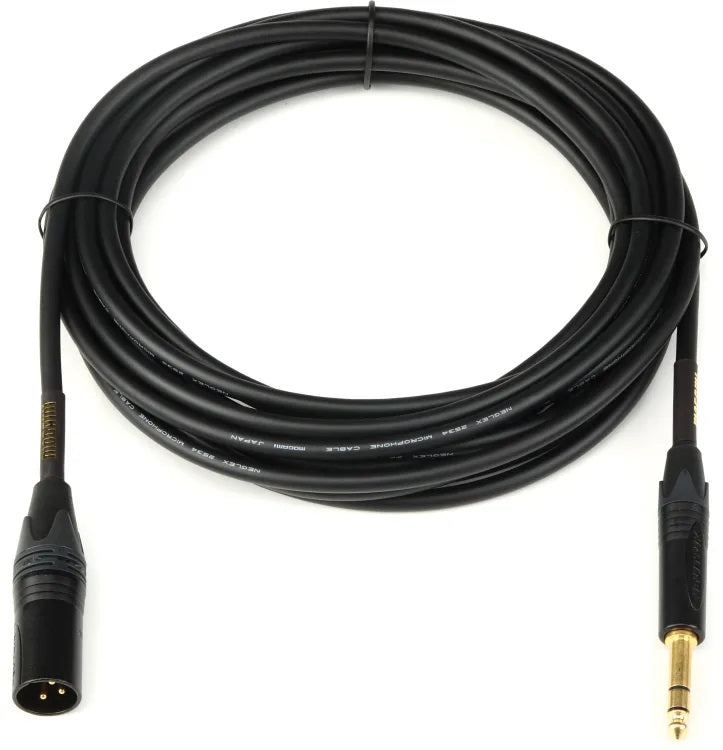 Mogami Gold TRSXLRM-20 Balanced 1/4-inch TRS Male to XLR Male Patch Cable - 20 foot