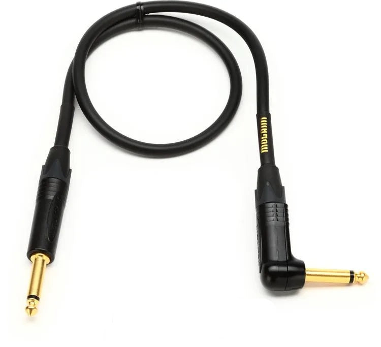 Mogami Gold Instrument 02R Straight to Right Angle Pedal Cable - 2 foot