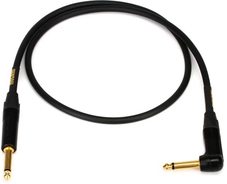 Mogami Gold Instrument 3R Straight to Right Angle Instrument Cable - 3 foot
