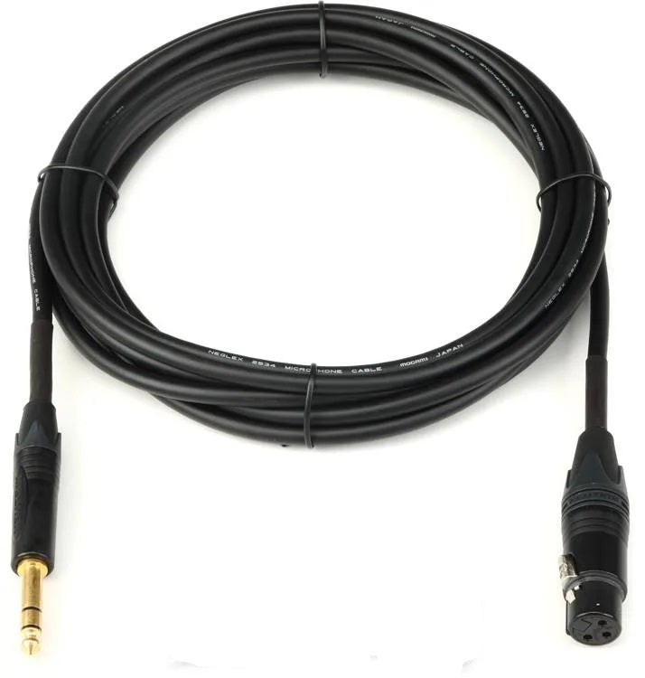 Mogami Gold TRSXLRF-15 Balanced XLR Female to 1/4-inch TRS Male Patch Cable - 15 foot Demo