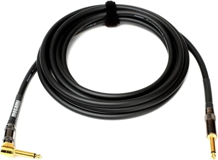 Mogami Platinum Guitar 12R Straight to Right Angle Instrument Cable - 12 foot