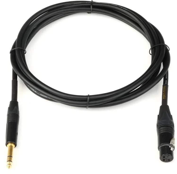 Mogami Gold TRSXLRF-10 Balanced XLR Female to 1/4-inch TRS Male Patch Cable - 10 foot