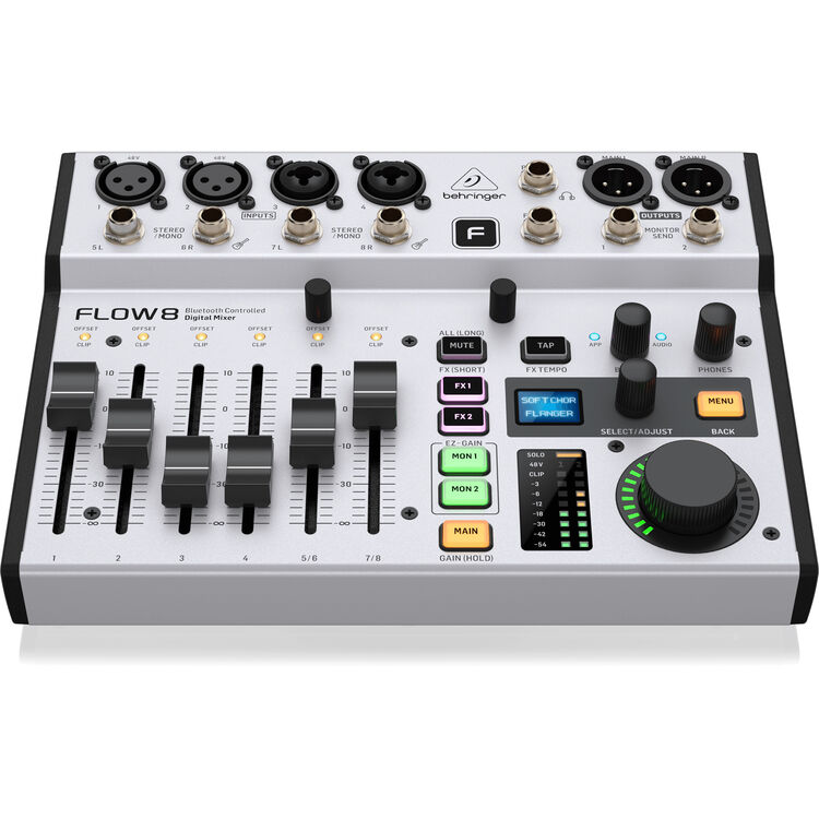 Behringer FLOW 8 Digital Mixer with Bluetooth Audio and Wireless Control