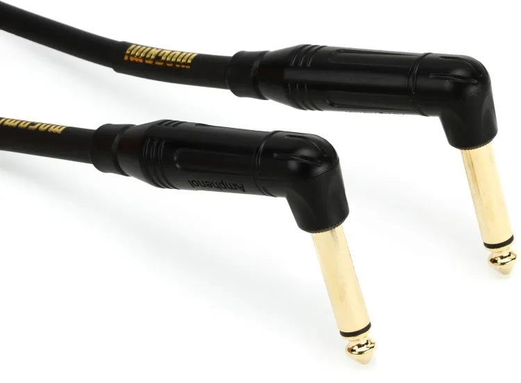 Mogami Gold Instrument 01RR Right Angle to Right Angle Pedal Cable - 10 inch
