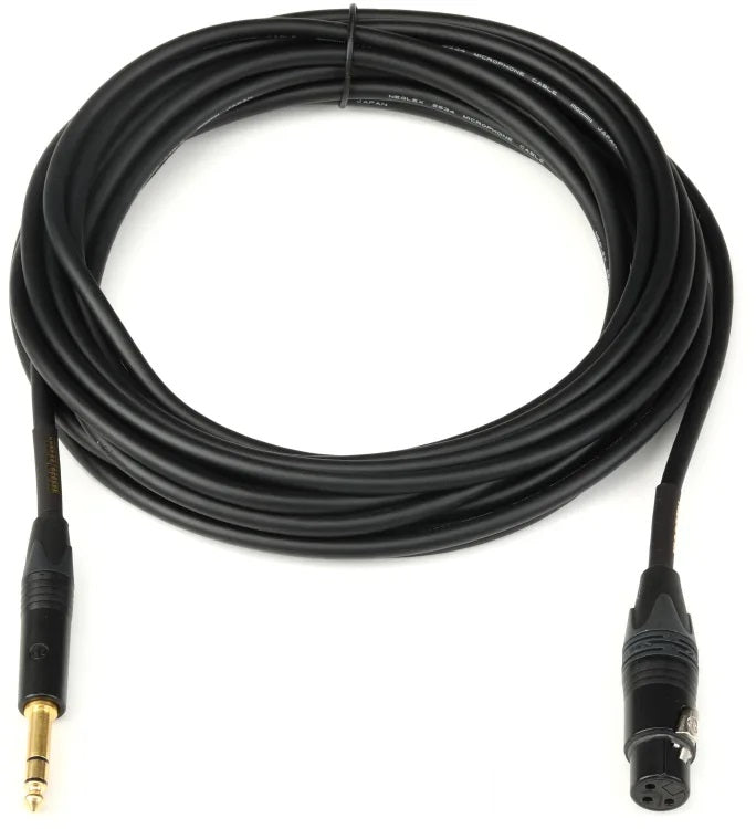 Mogami Gold TRSXLRF-50 Balanced XLR Female to 1/4-inch TRS Male Patch Cable - 50 foot