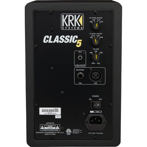 KRK Classic 5 Near-Field 2-Way Studio Monitor (Black)