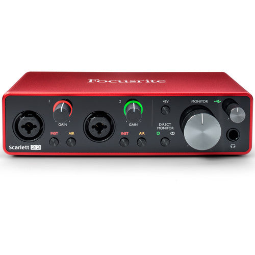 Focusrite Scarlett 2i2 2x2 USB Audio Interface (3rd Generation