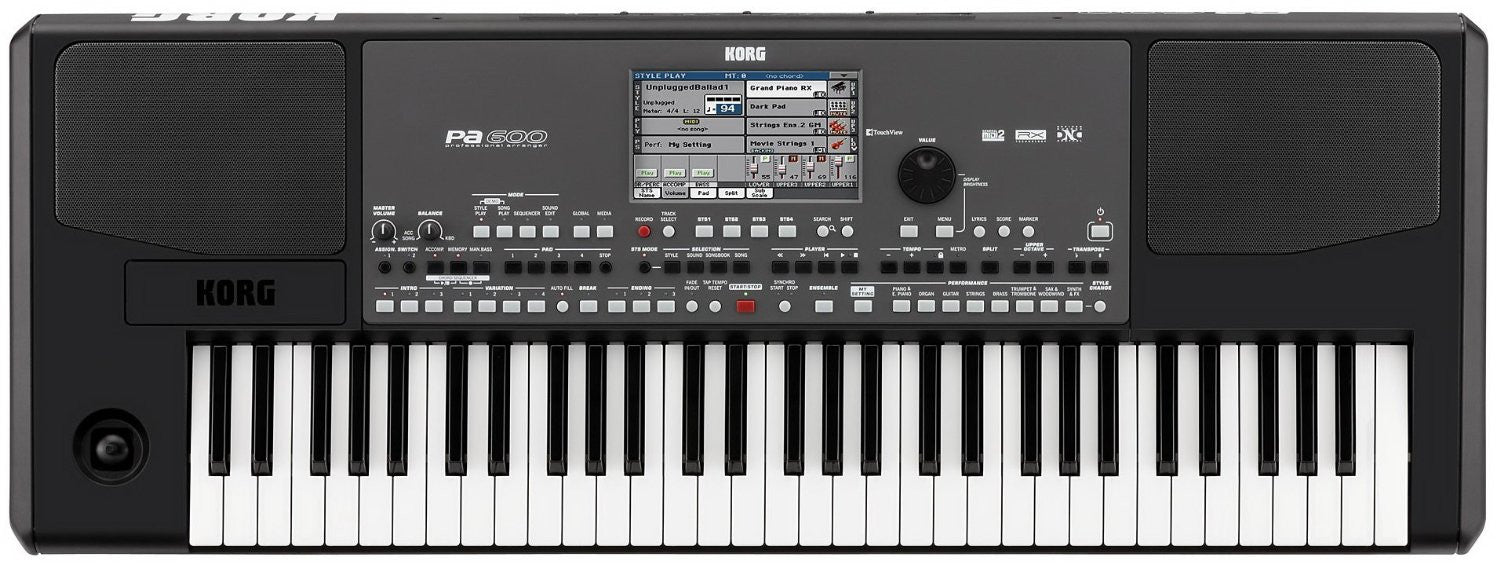 Korg PA600 61-Key Professional Arranger with Color Touchview